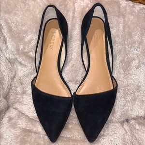 J.Crew Zoey Suade D’Orsay Flats